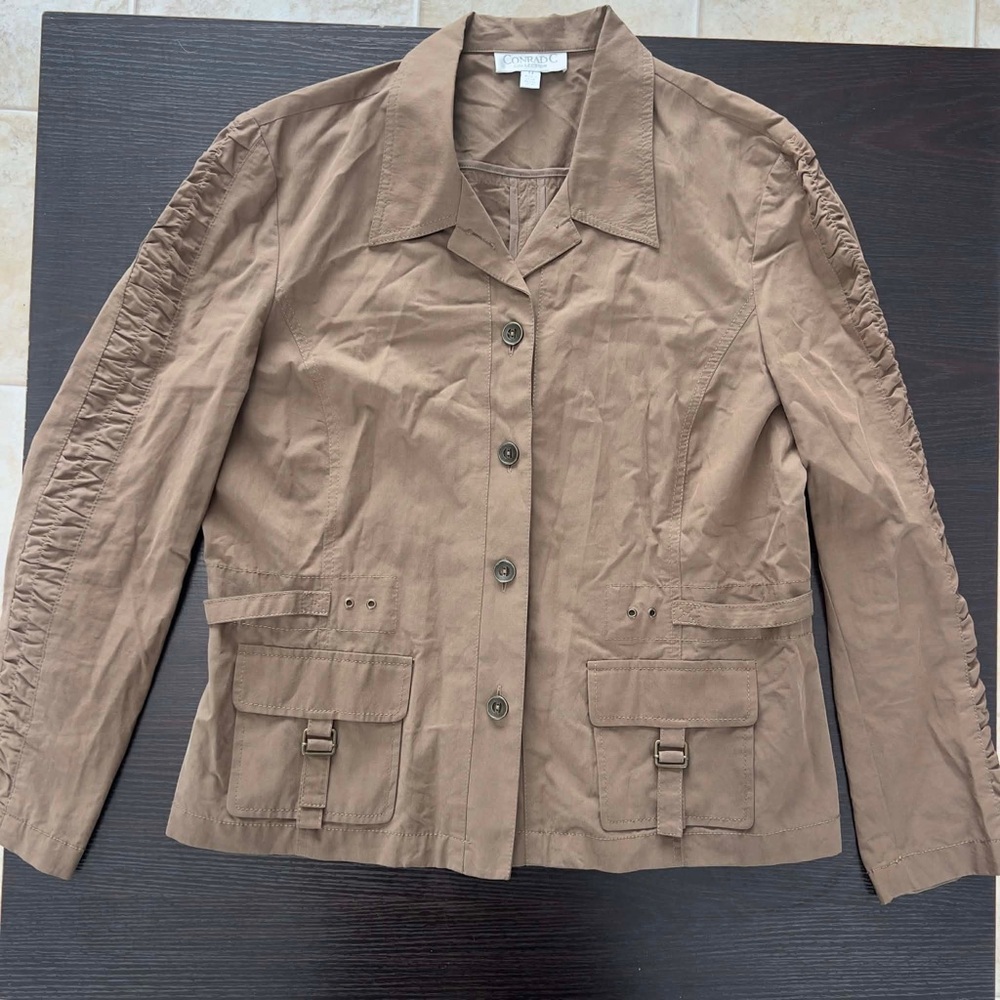 Conrad C Brown Khaki Tan Utility Jacket Gorpcore Utilitycore Safari Military - Picture 2 of 5